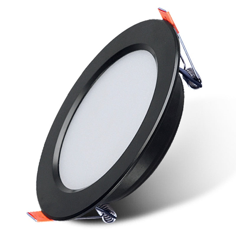 LED Black Downlight rgb 5w 7w 9w 12w 15w Recessed Lamp 220v LED Panel Light Bulb Bedroom Kitchen Bathroom Waterproof Lighting