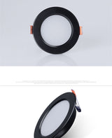 LED Black Downlight rgb 5w 7w 9w 12w 15w Recessed Lamp 220v LED Panel Light Bulb Bedroom Kitchen Bathroom Waterproof Lighting