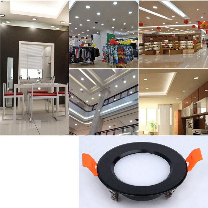 LED Black Downlight rgb 5w 7w 9w 12w 15w Recessed Lamp 220v LED Panel Light Bulb Bedroom Kitchen Bathroom Waterproof Lighting