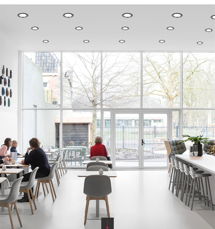 LED Black Downlight rgb 5w 7w 9w 12w 15w Recessed Lamp 220v LED Panel Light Bulb Bedroom Kitchen Bathroom Waterproof Lighting