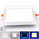 SEACAT New arrived 6W 9W 16W 24W Square RGB LED Panel Light With Remote Control Downlight Led ceiling down AC85-265V + Driver