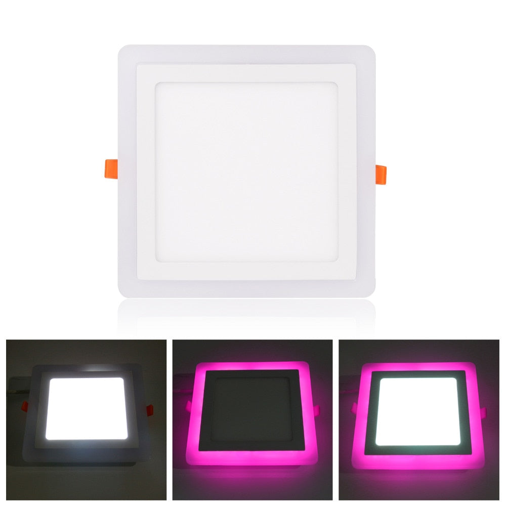 SEACAT New arrived 6W 9W 16W 24W Square RGB LED Panel Light With Remote Control Downlight Led ceiling down AC85-265V + Driver