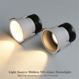 DBF No Flickering Angle Adjustable LED Ceiling Recessed Downlight 5W 7W 10W 12W 18W 20W LED Ceiling Spot Light Pic Background