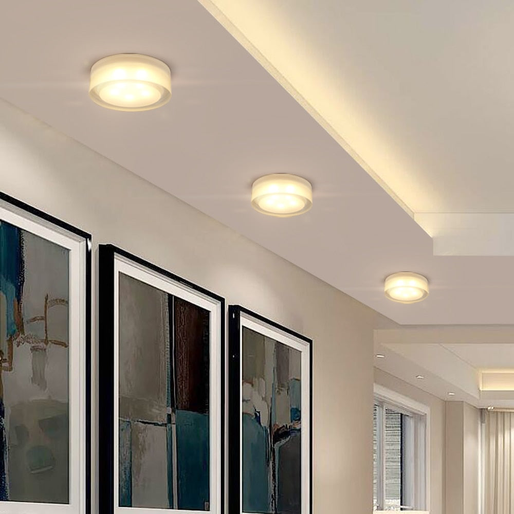 Downlight-led Recessed Lamps Acrylic Crystal Indoor Ceiling Spot Led Light 1W 5W 12W Square/Round For Home Decoration Lighting