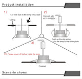 DBF No Flickering Angle Adjustable LED Ceiling Recessed Downlight 5W 7W 10W 12W 18W 20W LED Ceiling Spot Light Pic Background