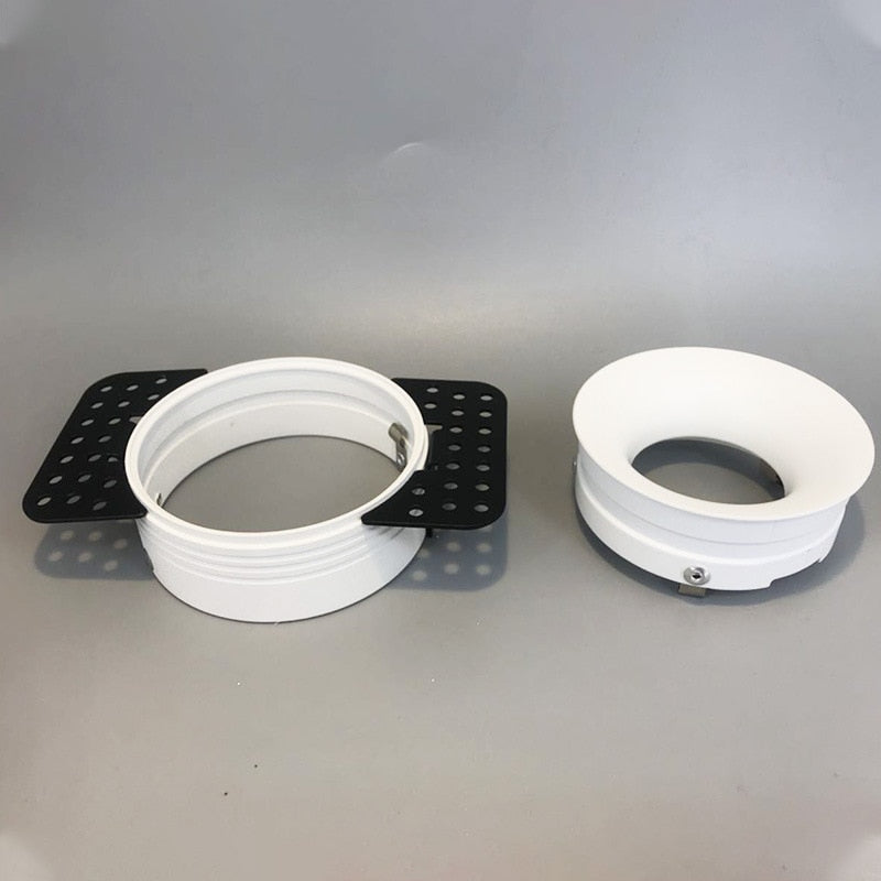 Round Recessed Ceiling Mount Downlight Frame Bracket LED MR16/GU10 Lamp Socket Holder Base Rimless Spot Lighting Fitting Fixture