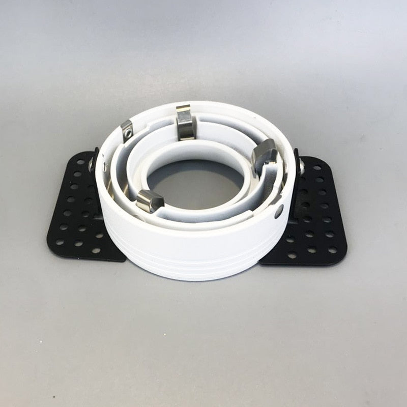 Round Recessed Ceiling Mount Downlight Frame Bracket LED MR16/GU10 Lamp Socket Holder Base Rimless Spot Lighting Fitting Fixture