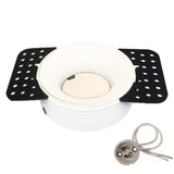 Round Recessed Ceiling Mount Downlight Frame Bracket LED MR16/GU10 Lamp Socket Holder Base Rimless Spot Lighting Fitting Fixture