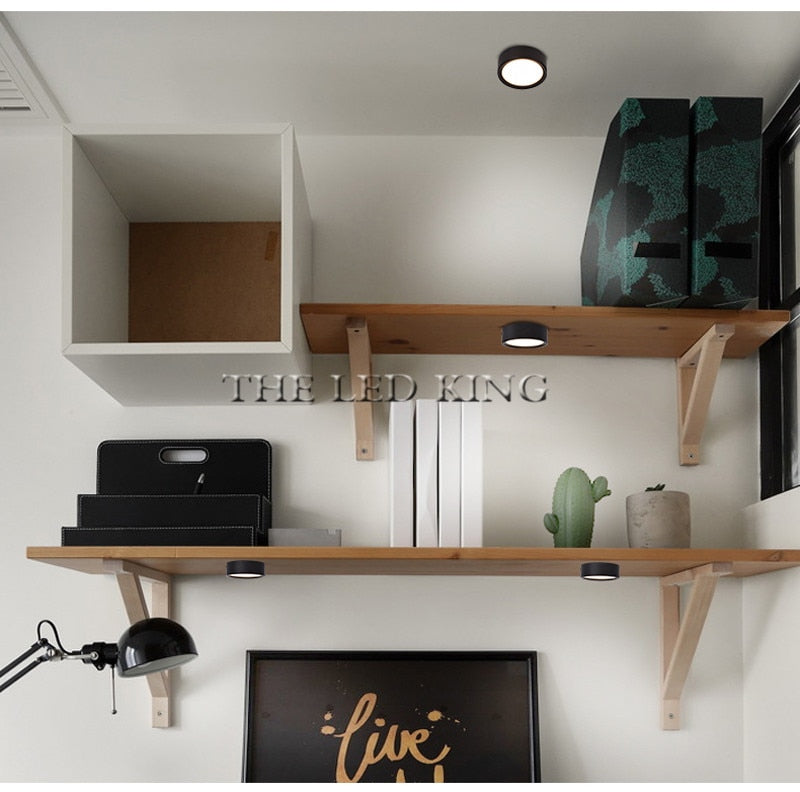 Surface Mounted LED Downlight 5W 7W 9W 12W 15W 18W 30W White/Black Housing Surface Mounted AC220V Ceiling Spot Light Home Decor