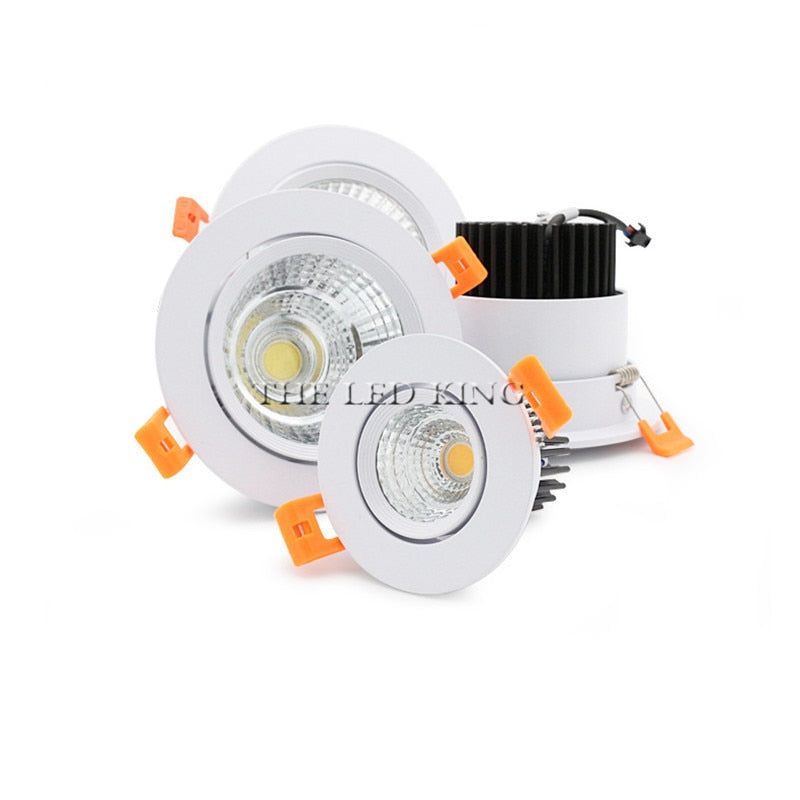 New Led Cob Downlight 7w 10w Dimmable Led Recessed Down Light work with PWM Dimmer AC/DC 110V 220V Ceiling Spot Light+driver