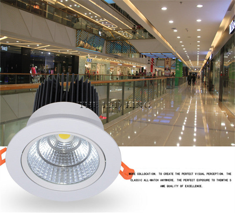 New Led Cob Downlight 7w 10w Dimmable Led Recessed Down Light work with PWM Dimmer AC/DC 110V 220V Ceiling Spot Light+driver