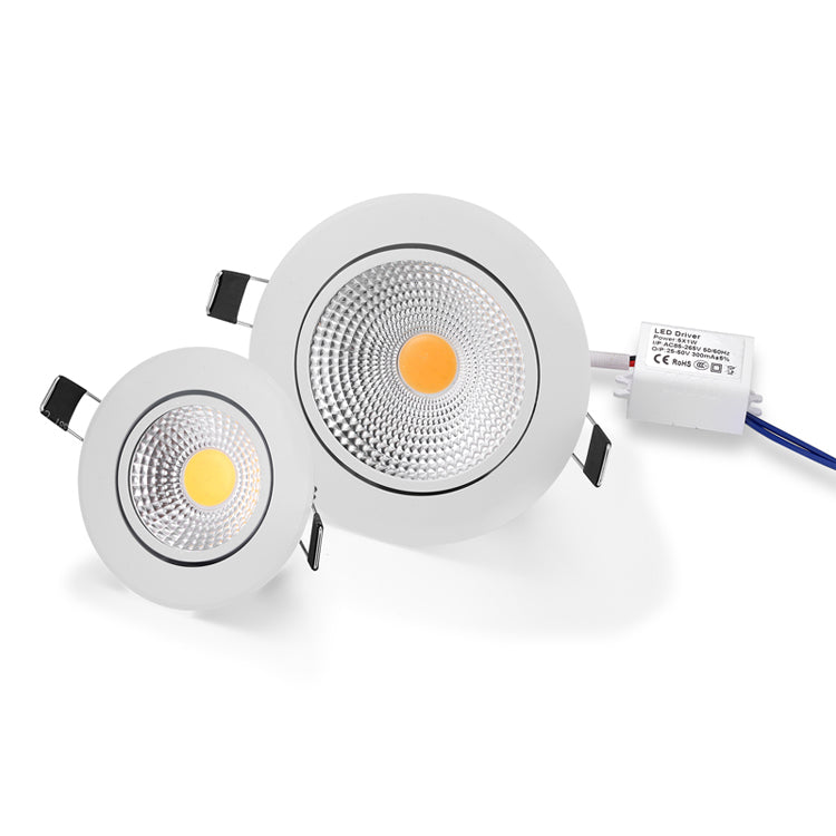 New Led Cob Downlight 7w 10w Dimmable Led Recessed Down Light work with PWM Dimmer AC/DC 110V 220V Ceiling Spot Light+driver