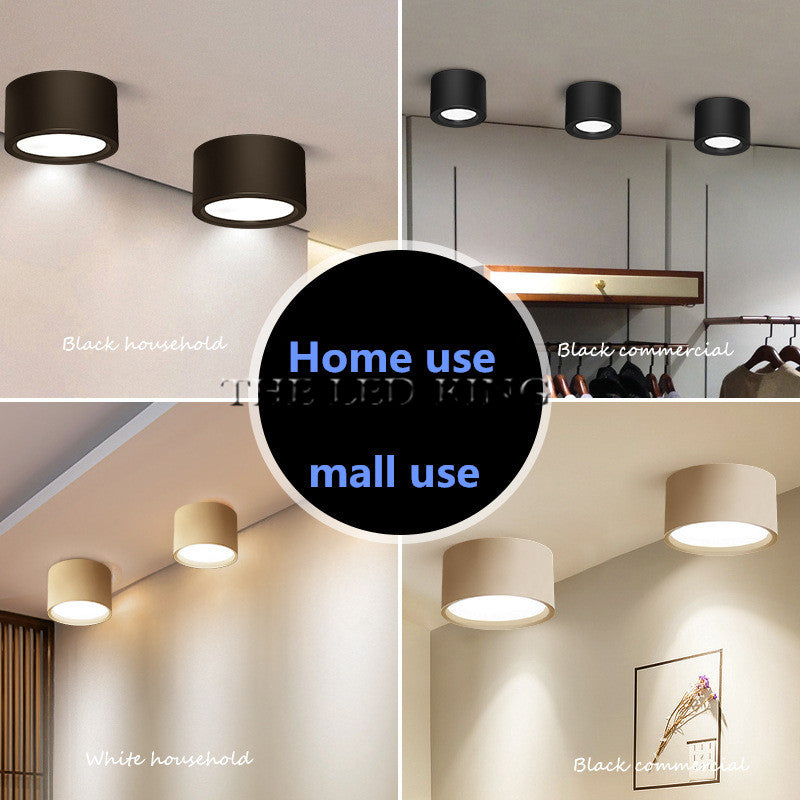 Surface Mounted LED Downlight 5W 7W 9W 12W 15W 18W 30W White/Black Housing Surface Mounted AC220V Ceiling Spot Light Home Decor
