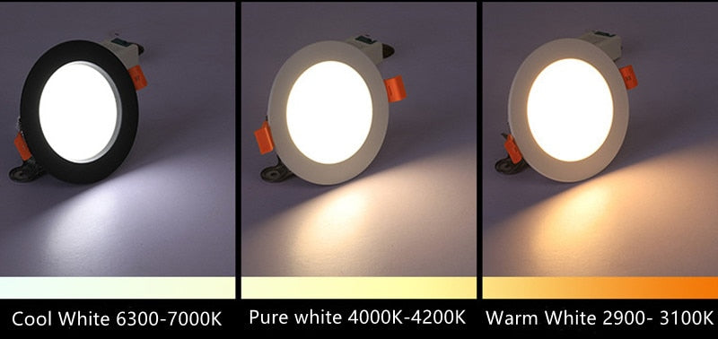 LED Ceiling Lamp Recessed Spotlight Downlight Cool / Warm White 5W-36W AC 90-260V For Living Room and Shopping Mall Lighting