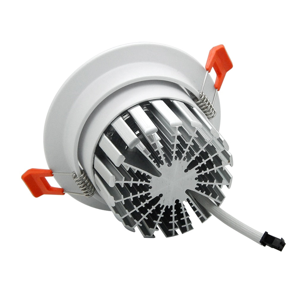 DBF Super Bright LED COB Recessed Downlight Dimmable 6W 9W 12W Angle Adjust Ceiling Spot Light Home Lighting 3000K/4000K/6000K