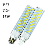 LED Lampada G24 E27 9W 11W 13W 15W 18W 30W downlight 85V-265V/AC Horizontal Plug lamp SMD5730 Bombillas led Corn Bulb Spot light
