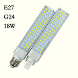 LED Lampada G24 E27 9W 11W 13W 15W 18W 30W downlight 85V-265V/AC Horizontal Plug lamp SMD5730 Bombillas led Corn Bulb Spot light