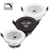 Dimmable LED Downlight 3W 4W 5W Spot LED AC110V 220V Sandy Silver White Black Body House Natural Daylight Warm Pure White
