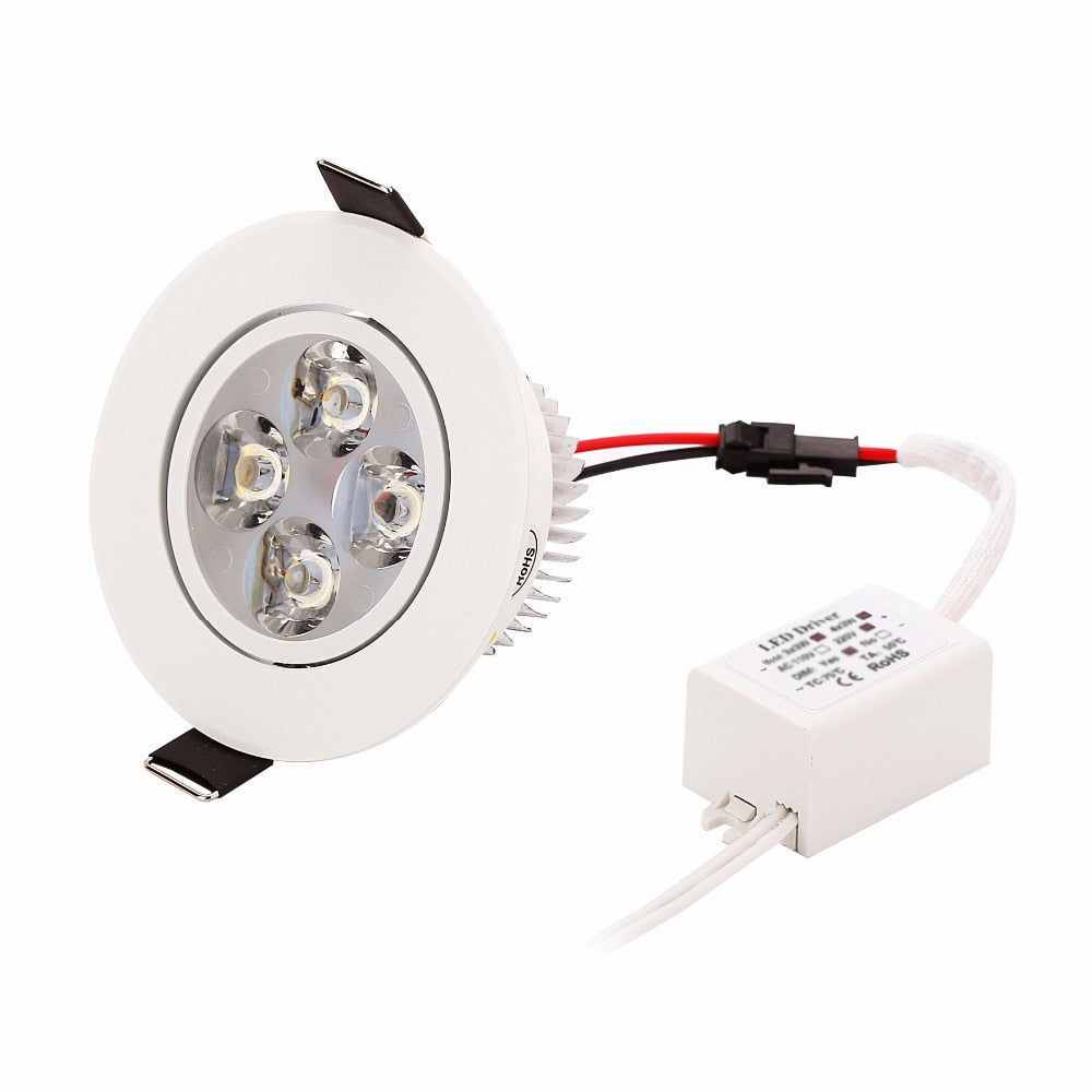 Dimmable LED Downlight 3W 4W 5W Spot LED AC110V 220V Sandy Silver White Black Body House Natural Daylight Warm Pure White