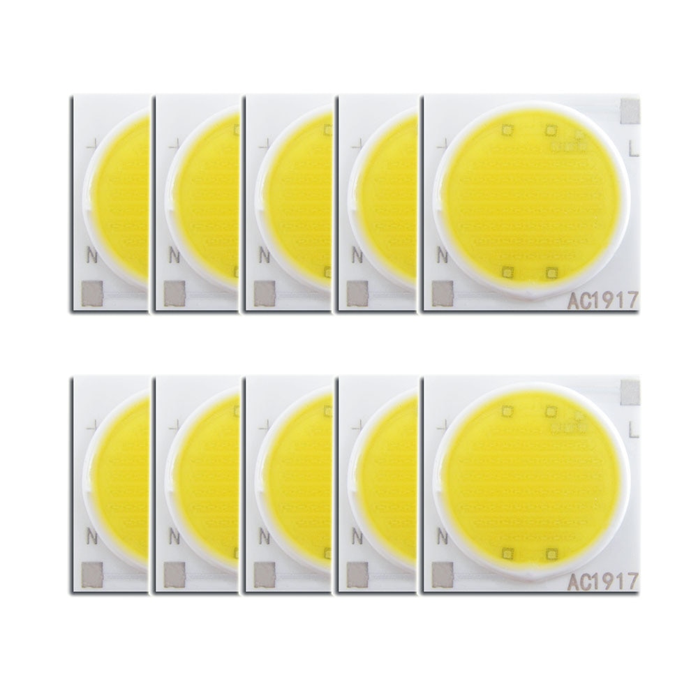LED Downlight 10pcs a lot Ceramics Base LED COB Chip 3w 5w 7w 9w 12w 15w 20w 30w 50w AC220V LED Diode For Spotlight Downlight DIY Repair Parts