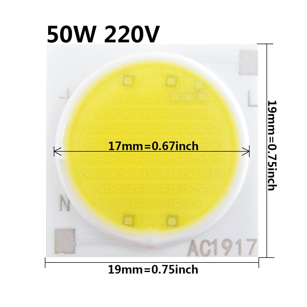LED Downlight 10pcs a lot Ceramics Base LED COB Chip 3w 5w 7w 9w 12w 15w 20w 30w 50w AC220V LED Diode For Spotlight Downlight DIY Repair Parts