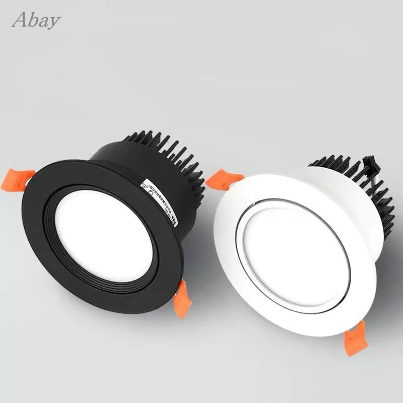 LED Downlights Recessed Dimmable 7W 9W 12W COB LED Ceiling Spot Lights AC85-265V Warm Cold White LED Ceiling Lamps Indoor Lighting