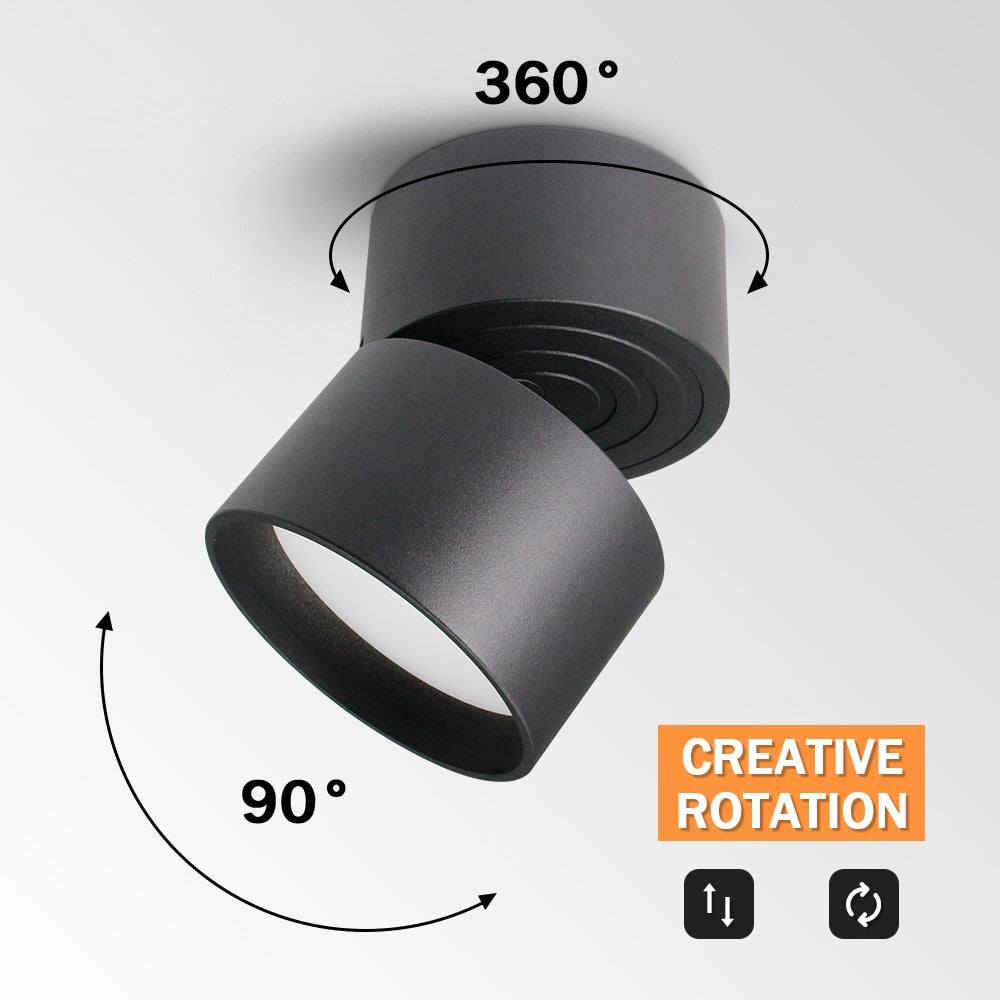 Surface Mounted Led Downlight 12W 9W 7W LED Bulb Replaceable Spot Light 360 Degree Rotate LED Ceiling Lamp Indoor Lighting