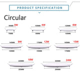 LED Ultra thin Downlight lamp 3W 4W 6W 9W 12W 15W 18W 24W led ceiling recessed grid downlight slim round square led panel light