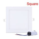 LED Ultra thin Downlight lamp 3W 4W 6W 9W 12W 15W 18W 24W led ceiling recessed grid downlight slim round square led panel light