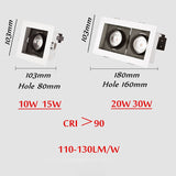 Dimmable Led downlight Light Ceiling Spot Light 10W 20W 30W AC85-265V Ceiling Recessed Lights Indoor Lighting