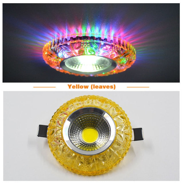 LED Colorful downlight Christmas light 3W 5W 7W 9W 110V 220V ceiling downlight rainbow RGB lamp ceiling spot light Magic color