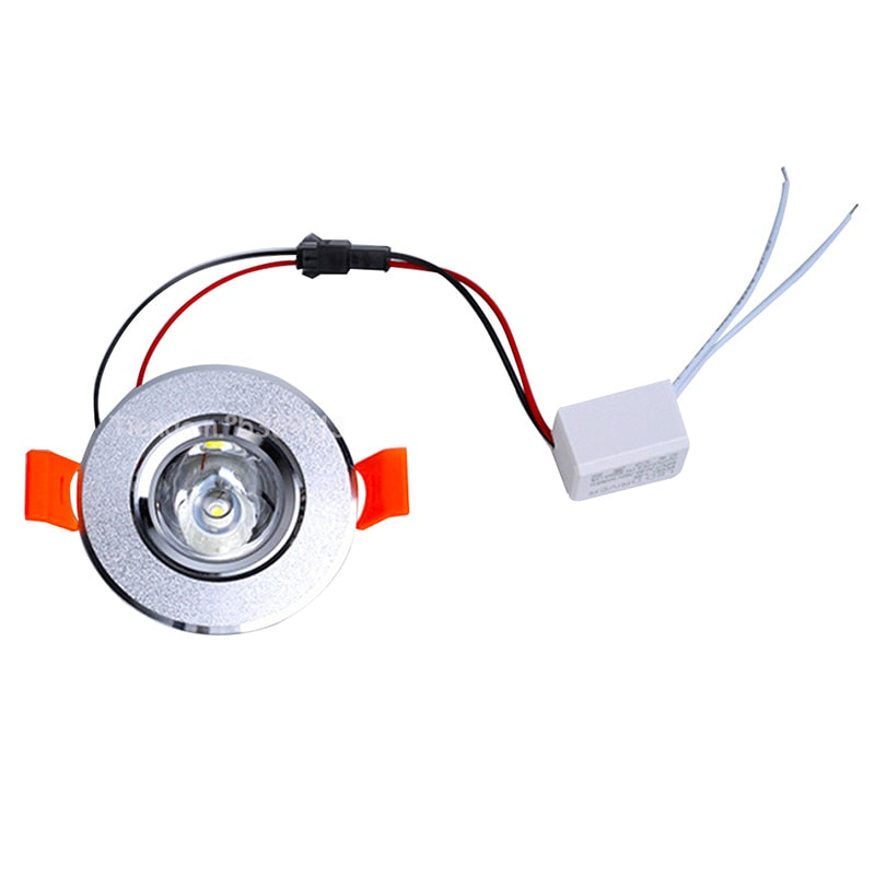 Aluminum Round LED Dimmable Ceiling Downlight 1W 3W AC90-260V DC12V Recessed LED Spot Light Led Bulb Cutout 50mm With Driver
