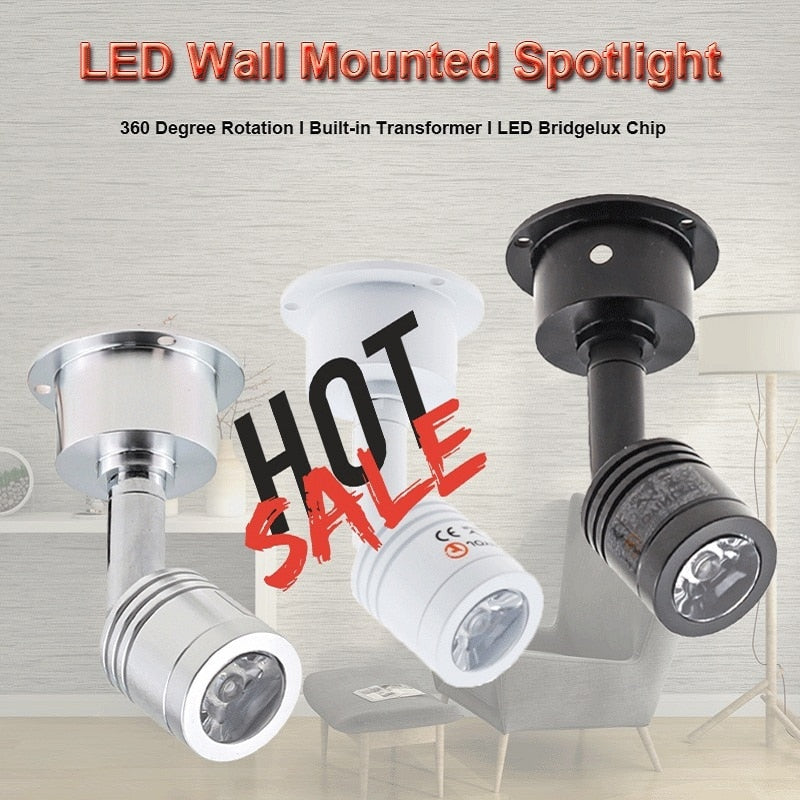 Hot Sale Recessed Led Mini Downlights 3W AC90-260V DC12V 360 Degree Rotating Spot Lighting LED Ceiling Down Lamp Indoor Lighting