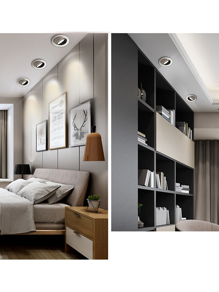 LED Ceiling Recessed Spot Light 15w 9w 7w 5w led bulb light 360 Degree Rotation Spot lighting for Kitchen Bedroom indoor lamp
