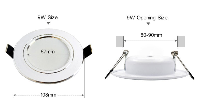 LED Downlight Dimmable 9W 12W 15W 5W 220V 230V Warm White Nature White Cold White Recessed LED Lamp Spot Light Indoor Lighting