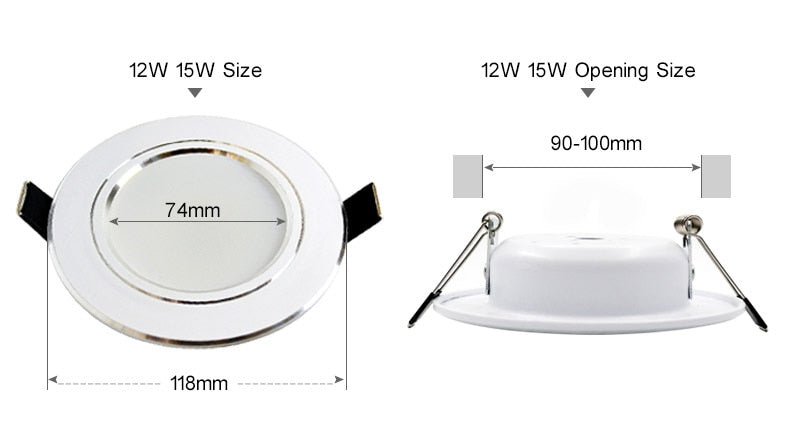 LED Downlight Dimmable 9W 12W 15W 5W 220V 230V Warm White Nature White Cold White Recessed LED Lamp Spot Light Indoor Lighting