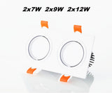 Recessed Dimmable COB LED Downlights 7W 9W 12W 24W LED Ceiling Spot Lights AC85-265V LED Ceiling Lamps Indoor Lighting