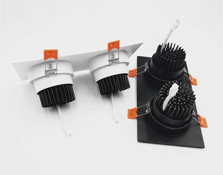 Recessed Dimmable COB LED Downlights 7W 9W 12W 24W LED Ceiling Spot Lights AC85-265V LED Ceiling Lamps Indoor Lighting