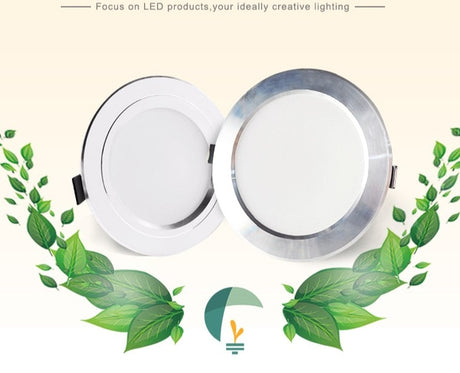  LED Spotlight Downlight 3W 5W 9W 15W 18W Aluminum Ultra Thin Round Recessed Panel Lamp AC 220V 110V LED Spot Light