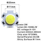 High Power LED 20 pcs a lot 3W 5W 7W 10W COB Light Beads LED lamp Bead LED Bulb Chip Spot Light Downlight Diode Lamps