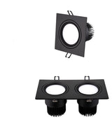 Square Bright Recessed white black LED Dimmable Downlight COB 7W 10W 14W 20W LED Spot light decoration Ceiling Lamp AC85-265V