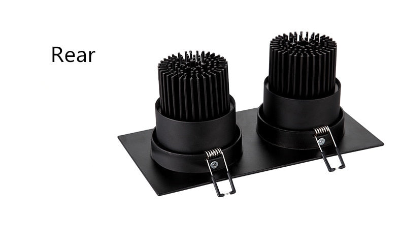 Square Bright Recessed white black LED Dimmable Downlight COB 7W 10W 14W 20W LED Spot light decoration Ceiling Lamp AC85-265V