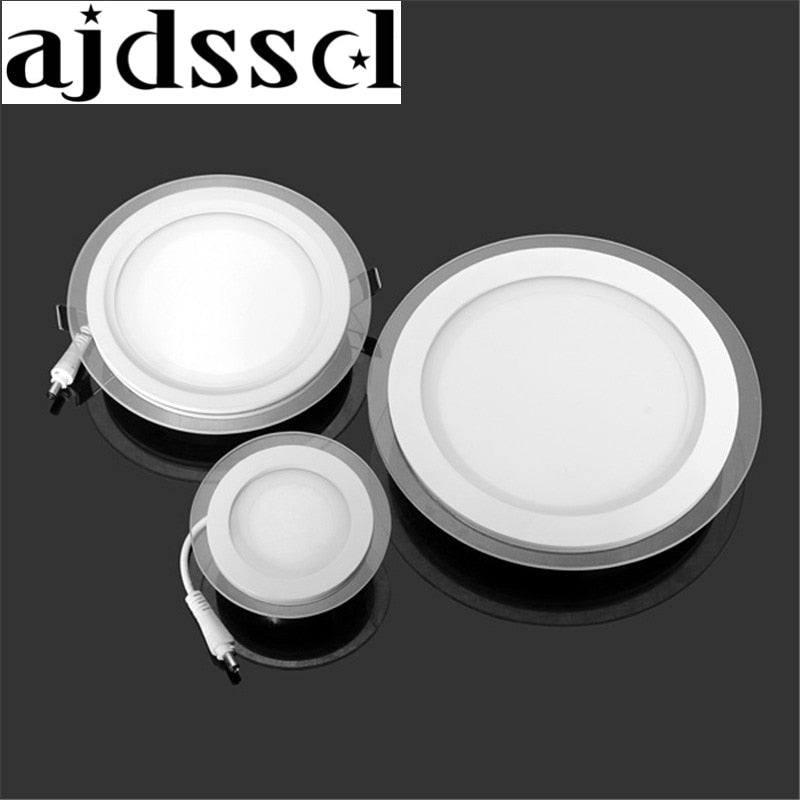 LED Panel Glass Square Downlight Dimmable Super Bright  round Ceiling Recessed Panel Lights LED Spot Light Bulb AC110V 220V