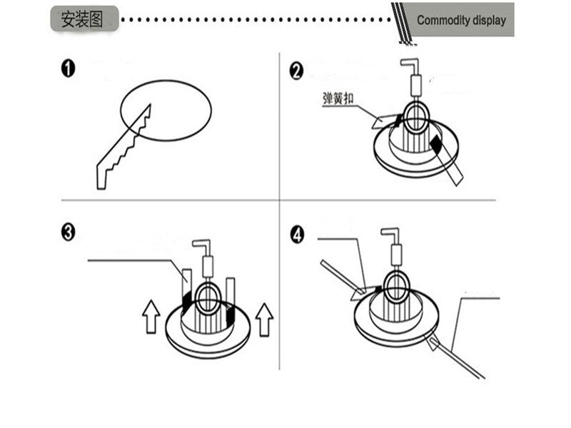 Dimmable LED Recessed Downlight 5W 7W 10W 12W 15W LED Ceiling Spot Light 3000K/4000K/6000K Black/White Housing Light