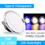 Downlight 3W 5W 15W 18W led Downlight 3000k 4500K 6000K AC220V-240V recessed led downlight Kitchen living room Indoor downlight