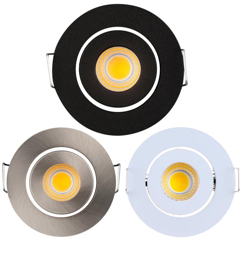 Dimmable LED Waterproof IP65 COB Ceiling Outdoor Recessed 3W AC90-260V DC12V Warm White LED Downlight Hotel Villa Home Lighting