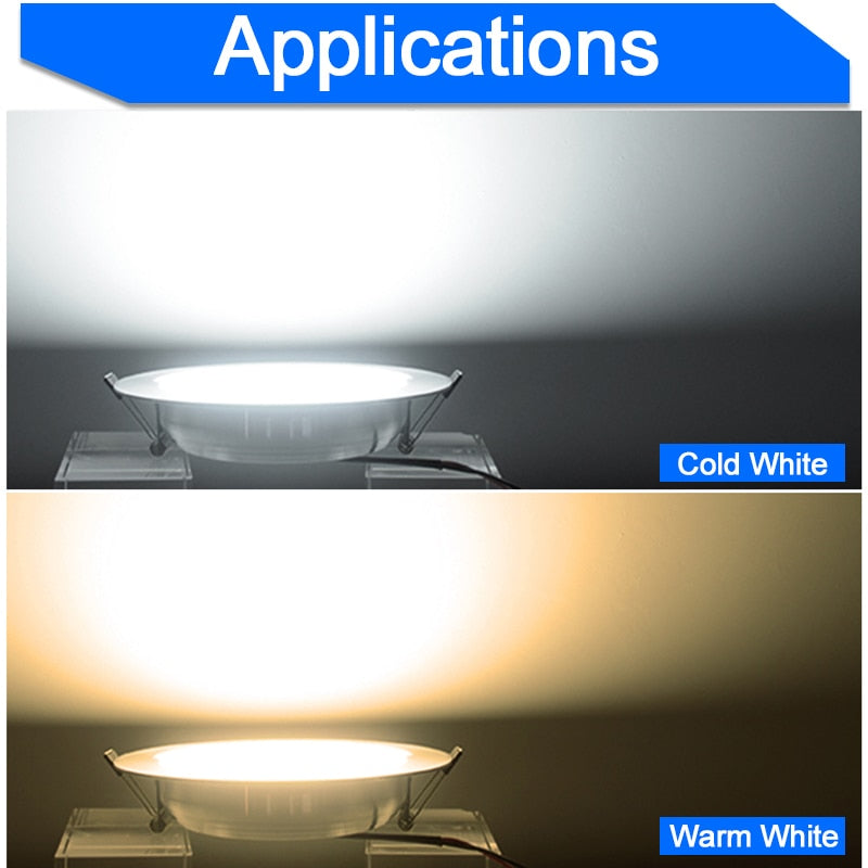 LED Downlight 3W 5W 9W 15W 18W Silver White Ultra Thin Downlight AC110V 220V 240V Round Recessed LED Spot Lighting