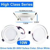 LED Downlight 3W 5W 9W 15W 18W Silver White Ultra Thin Downlight AC110V 220V 240V Round Recessed LED Spot Lighting