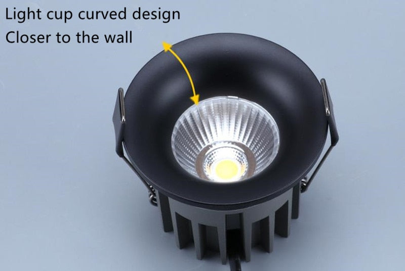 High quality round Dimmable recessed LED Downlights 7W 9W 12W COB LED Ceiling Lamp Spot Lights AC110-220V Indoor Lighting