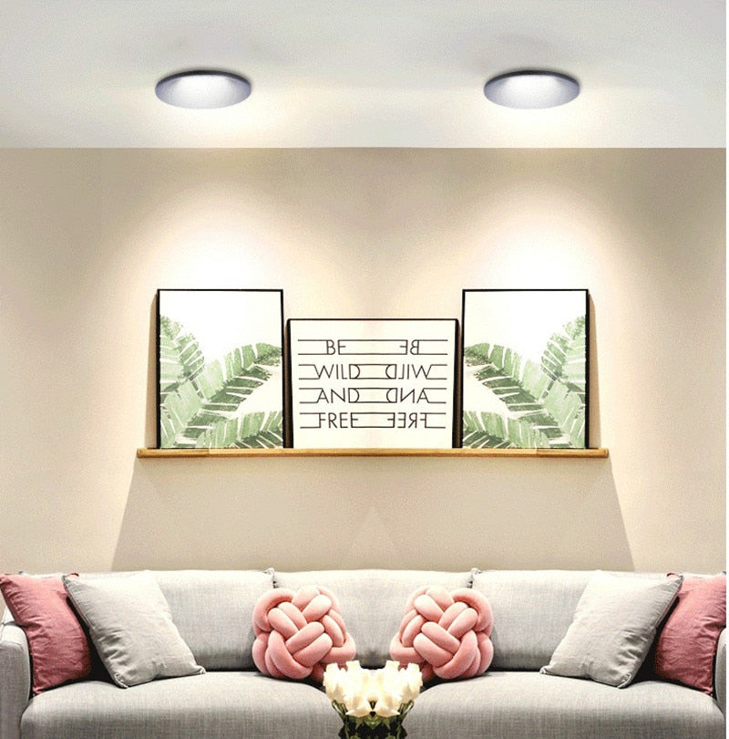 High quality round Dimmable recessed LED Downlights 7W 9W 12W COB LED Ceiling Lamp Spot Lights AC110-220V Indoor Lighting